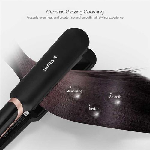 Kemei Km-2212 Professional Hair Straightener Black - Image 2
