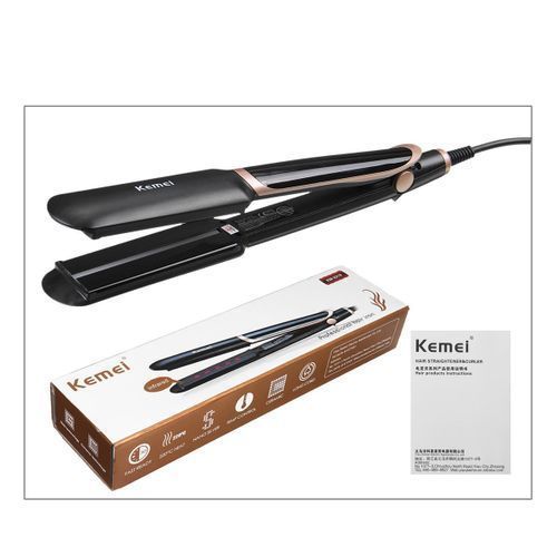 Kemei Km-2212 Professional Hair Straightener Black - Image 4