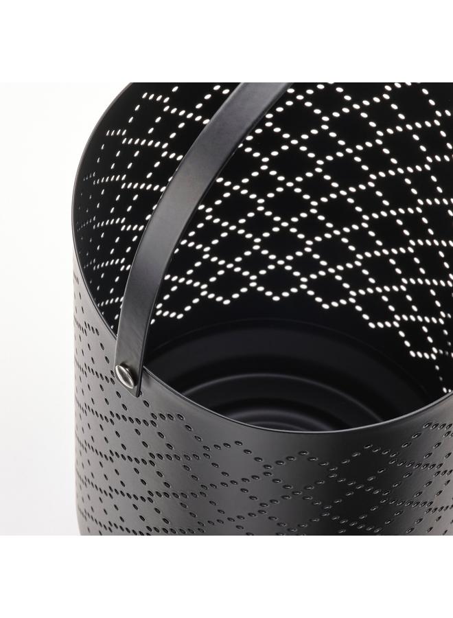 Lantern for block candle, black, 22 cm - Image 3