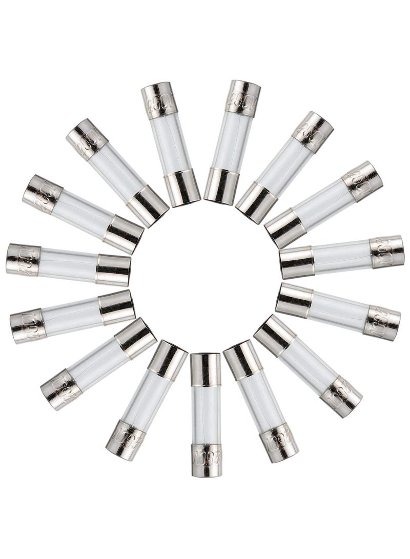 F1AL250V 5x20mm 1A 250V Fast Melt Fuses 1 Amp 250 Volt 0.2 x 0.78 Inch Glass Tube Fuses (Pack of 20)  - Image 3