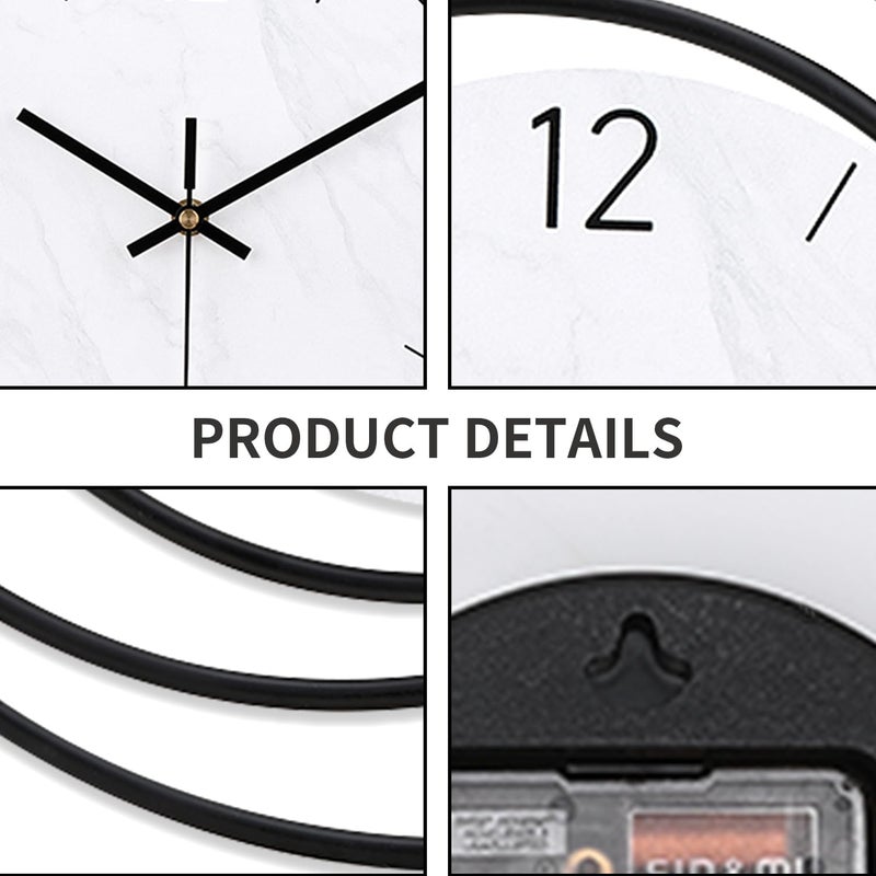 Dankeit Wall Clock,16inch Decorative Wall Clocks,Silent Non-Ticking Quality Quartz Wall Clock Battery Operated,Large Wall Clock for Living Room,Kitchen,Home,Bathroom,Bedroom Wall Decor - Image 2
