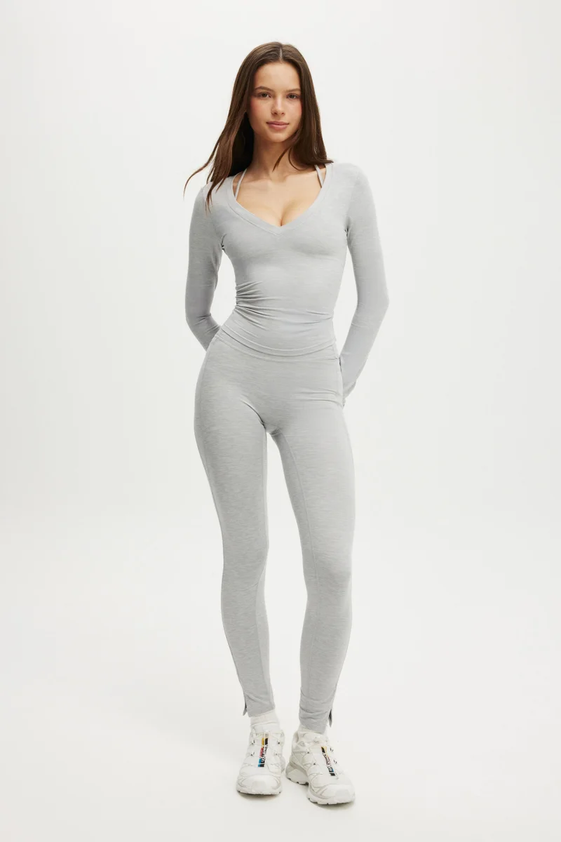 Cotton On  Ultra Soft Plunge Front Long Sleeve for Women | Best Price UAE
