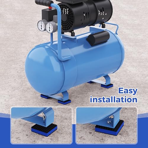 Wuno Shop Anti Vibration Pads, 2"× 2"×7/8" Mechanical Vibration Damping Pads, Heavy Duty Rubber Isolation Pads, 3/8"Pre-Drill Hole Vibration Isolator Pad for Air Compressor - Image 5