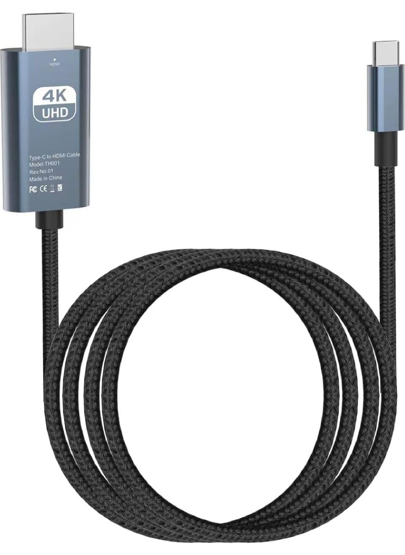 [Apple MFi Certified] USB C to HDMI Adapter for iPhone 15 to TV  4K@60Hz USB 3.1 Type-C to HDMI for Home Office Thunderbolt 3/4 Compatible with MacBook Pro/Air Mobile Phone iPad Laptop Computer
