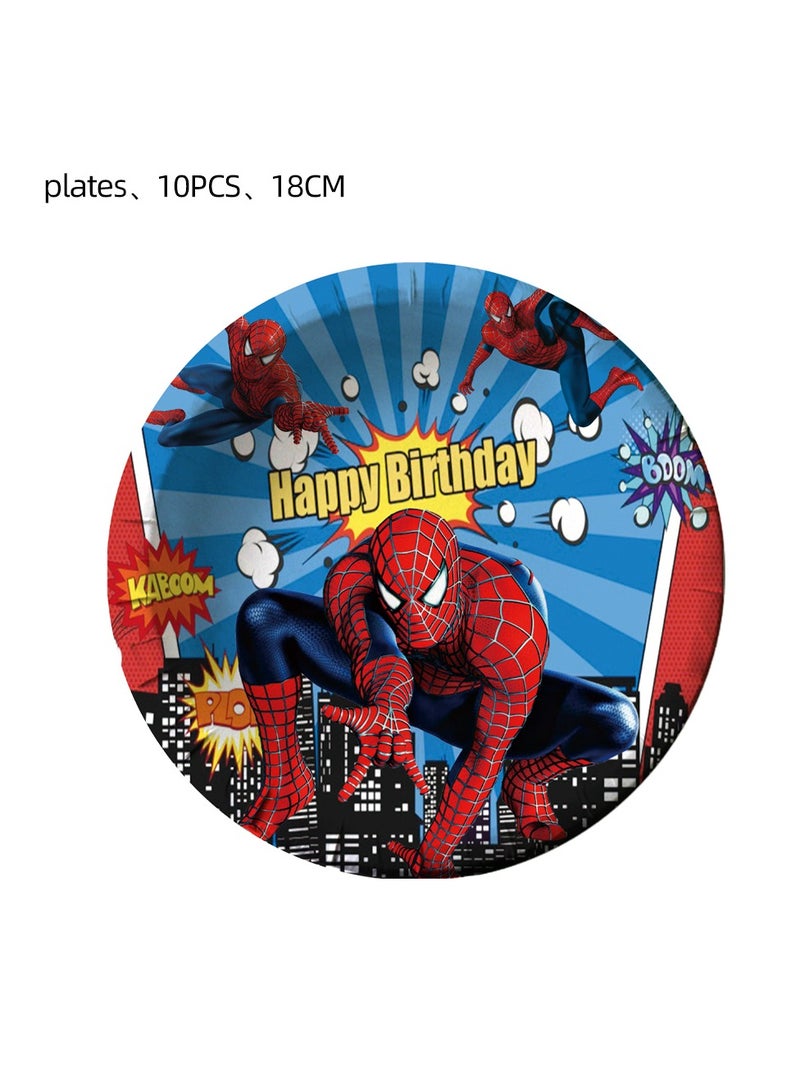 Spiderman Themed Party Supplies Set With Tableware for Kids Birthday Celebrations - Image 2