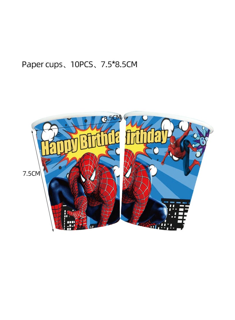 Spiderman Themed Party Supplies Set With Tableware for Kids Birthday Celebrations - Image 3