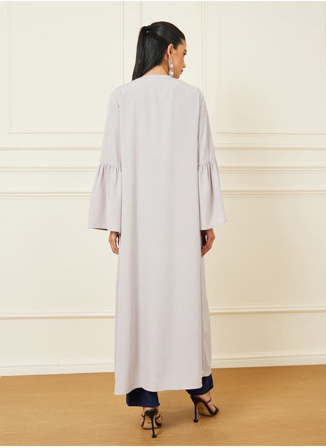 Styli - Bell Sleeves Regular Fit Maxi Length Kimono - Image 1