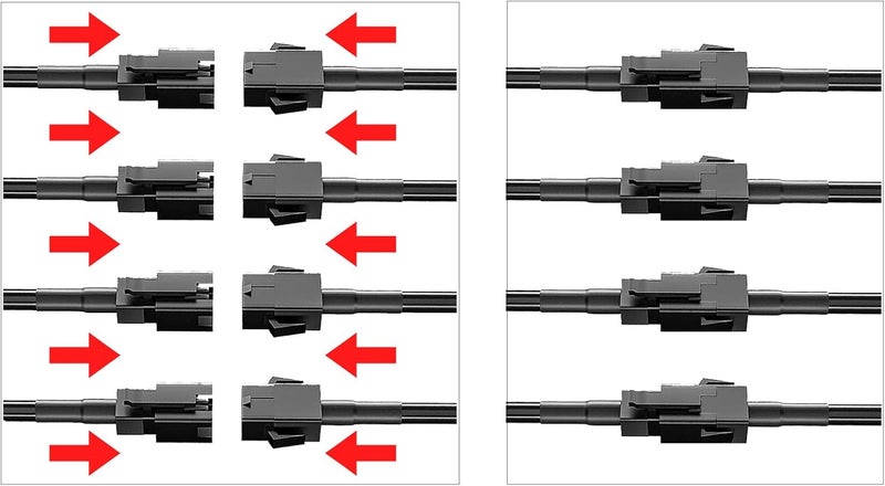 مجموعة كابلات تمديد إضاءة RGB LED متعددة الألوان من ، 4 قطع، بطول 60 بوصة/150 سم، 4 دبابيس، لإضاءة الدراجات النارية والمركبات الرباعية والس��ارات والشاحنات والأضواء الصخرية (كابل بطول 60 بوصة) - Image 4