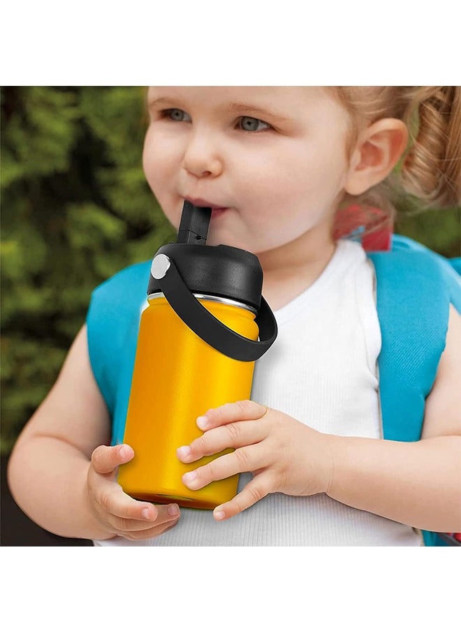 Generic - 2Pcs Straw Lid for Hydroflask Wide Mouth Water Bottle with 12 16 18 20 24 32 40 64 oz Auto Flip Straw Top Cap fit Most Wide Mouth Bottles Sports Cap Water Bottle Accessories Top Replacement Black - Image 1