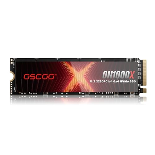 OSCOO 1TB NVMe PCIe 4.0 SSD, Up to 7,400MB/s Read & 6,500MB/s Write, 3D NAND, Graphene Heatsink, M.2 2280 Gen4x4 Internal SSD for PS5, Gaming Laptop, PC, Desktop Workstations - Image 1