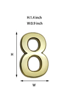 Y&D 10 Pcs 3D Self Adhesive House Numbers(0-9),1.4 Inch Mailbox Number Plastic Sticker for Hotel Apartment Room Door and Address Sign,(1.4 0-9,Gold)  - Image 2