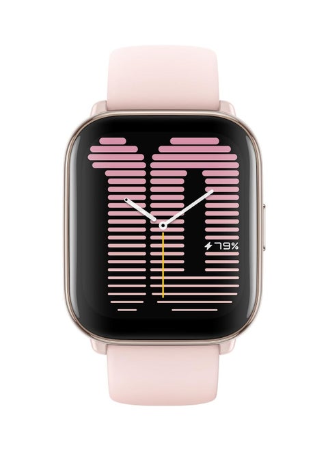 Amazfit Active Smart Wacth With 100+ Watch Faces, Long Lasting Battery 14 Days Typical Usage, 120 Plus Sports Mode, 5 Satellite Positioning Systems, Notifications & Bluetooth Calling and Music - Pink