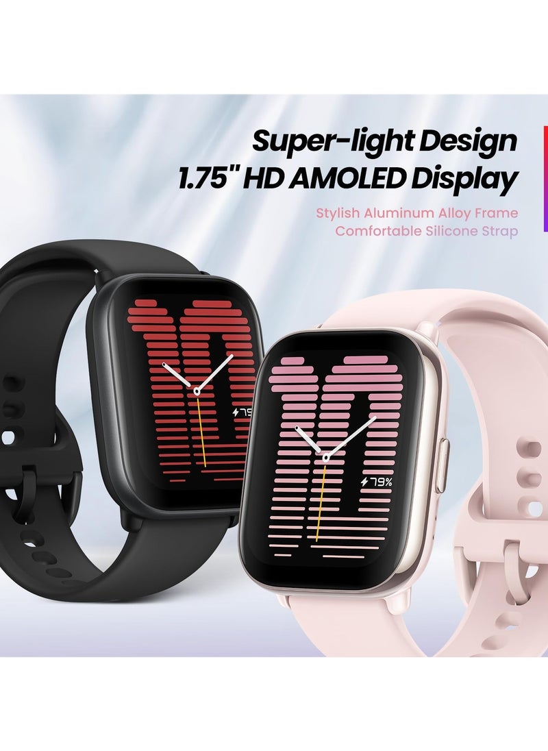 Generic - Amazfit Active Smart Wacth With 100+ Watch Faces, Long Lasting Battery 14 Days Typical Usage, 120 Plus Sports Mode, 5 Satellite Positioning Systems, Notifications & Bluetooth Calling and Music - Pink - Image 1