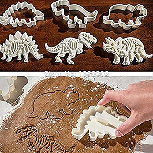 CONNECTWIDE CONNECTWIDE Dinosaur Fossil Cookie Making Molds/Stamps - Set of 3-Pieces PVC Cream Chocolate Decoration Molds - DIY Baking Mould for Fondant Cake/Biscuit/Play Doh Arts  - Image 2