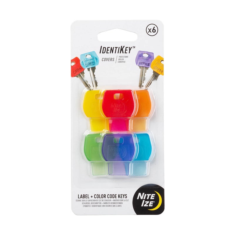 Nite Ize IdentiKey Covers Color Coded ID Key Labels Key Identifier Caps Assorted 6 Pack