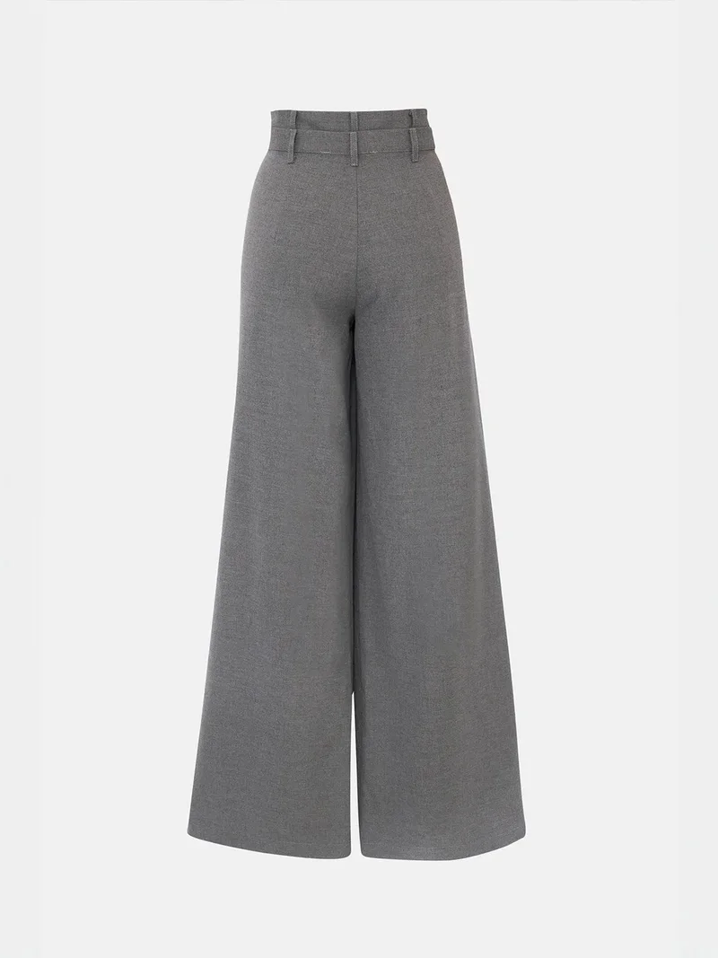 زوبعة بنطلون واسع بخصر مزدوج