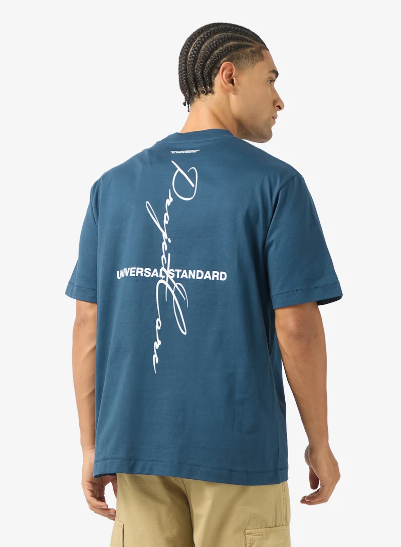 جاك اند جونز تيشيرت بياقة دائرية وشعار