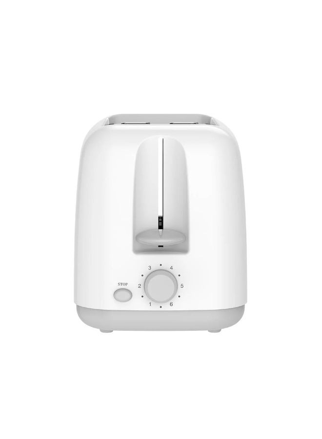 Winning Star Bread Toaster, 2 slices, 6 toasting levels, retractable crumb tray, stainless steel top cover, white, ST-9359 - Image 2