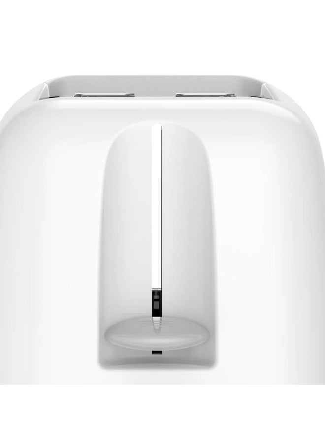 Winning Star Bread Toaster, 2 slices, 6 toasting levels, retractable crumb tray, stainless steel top cover, white, ST-9359 - Image 5