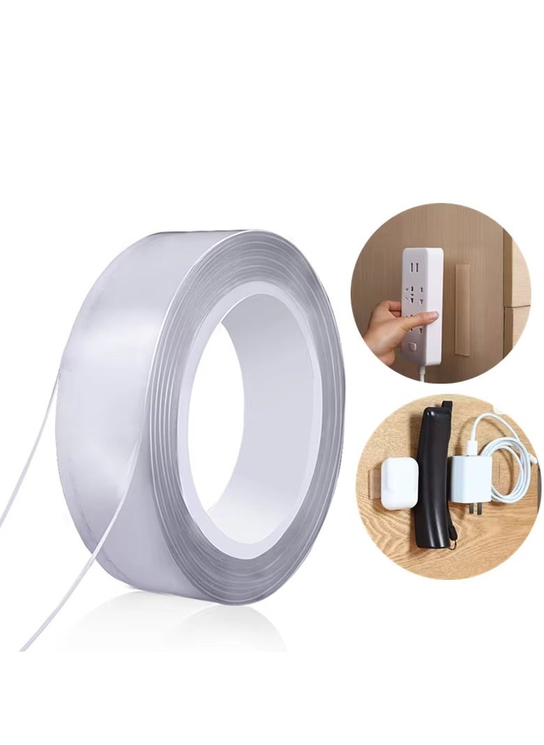 General - 2 Piece Double Side Heavy Duty Tape .Elegant 3M Magic Adhesive Tape Washable Waterproof Double Sided Mounting Transparent Acrylic Clear - Image 1