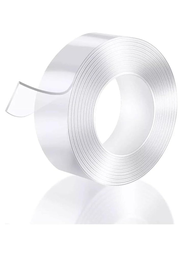 General - 2 Piece Double Side Heavy Duty Tape .Elegant 3M Magic Adhesive Tape Washable Waterproof Double Sided Mounting Transparent Acrylic Clear - Image 1