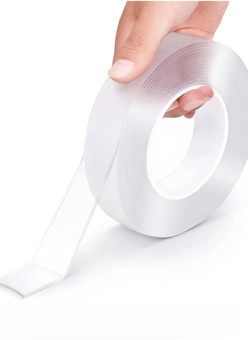 General - 2 Piece Double Side Heavy Duty Tape .Elegant 3M Magic Adhesive Tape Washable Waterproof Double Sided Mounting Transparent Acrylic Clear - Image 1