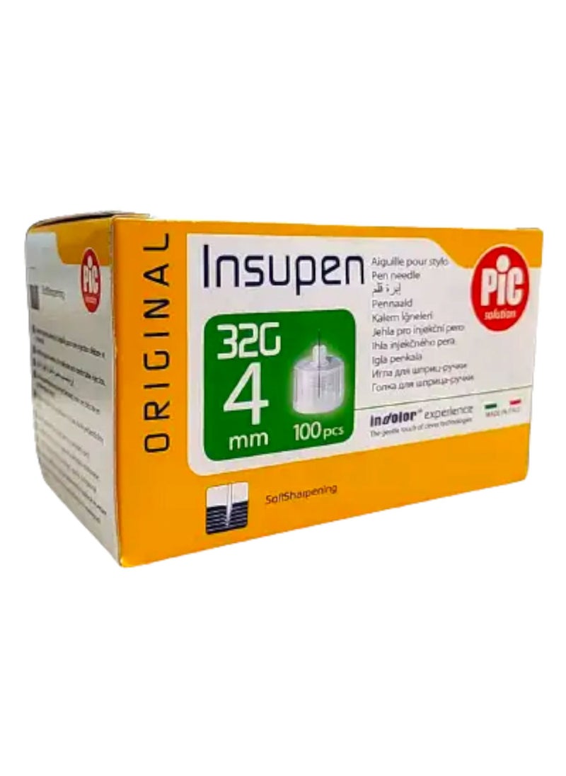 PIC - Insupen Needle 32G 4mm 100pcs - Image 1