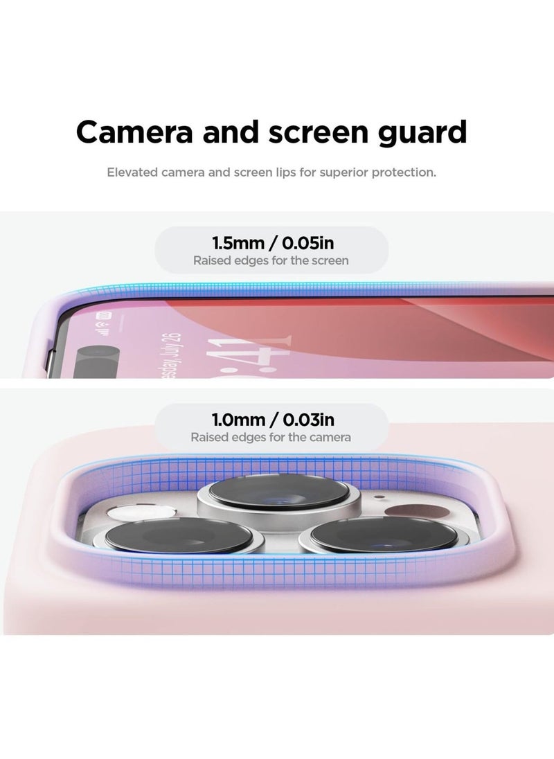 Raxoom iPhone 16 Pro Case Cover - Full Body Protection, Shockproof, Slim, Anti-Scratch, Soft Microfiber Lining (Chalk Pink) - Image 3