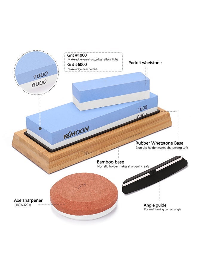 NIBEMINENT Grit Premium Cut Sharpening Stone Set Multicolour 24.00X11.20X11.50 - Image 5