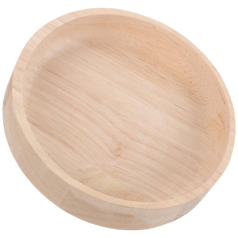 Kichvoe Large Oak Wood Hamster Food Bowl With Stand Washable Small Animal Feeder - Image 2