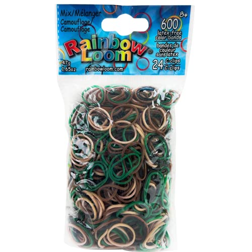 Rainbow Loom® Camo Rubber Bands with 24 C-Clips (600 Count) - Image 1