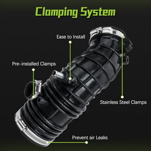 VINMS 17228-RAA-A00 Engine Air Intake Hose Tube With Clamps for Honda 2003 2004 2005 2006 2007 Accord 2.4L 17228RAAA00 696-739 696739 - Image 4