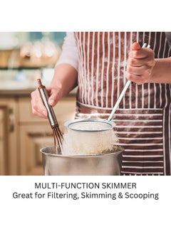Feelings Stainless Steel Strainer 20cm | Fine Mesh Sieve for Kitchen | Multipurpose Food Strainer for Tea, Coffee, Rice, Pasta, Juice & Baking | Durable & Rust-Resistant  - Image 3