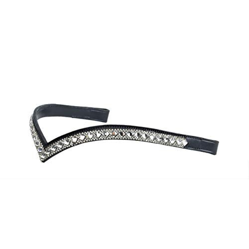 Ovation English Riding Supply Ovation Veronica V Browband, Black - Image 3
