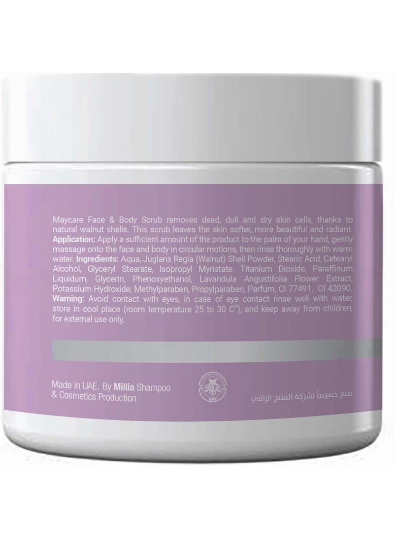 MAYCARE Scrub for Face & Body with Lavender 5 in 1 500 ml Cleanser Exfoliating & Moisturizing Skin - Image 3