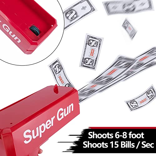 LUDALY Super Money Gun Cash Cannon for Wedding, Parties and Fun – Includes 50 Fake Dollars - Image 4