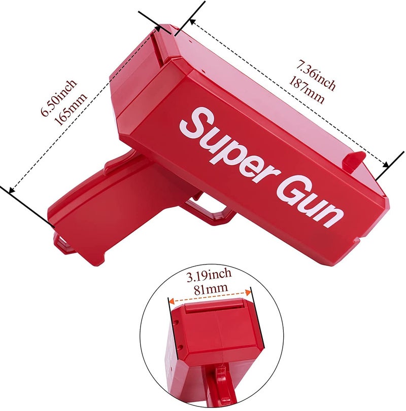 LUDALY Super Money Gun Cash Cannon for Wedding, Parties and Fun – Includes 50 Fake Dollars - Image 2
