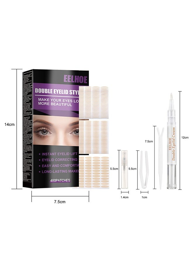 EELHOE - Double Eyelid Styling-Invisible Waterproof Double Eyelid Patch For Uneven Single Eyelids Droopy Eyelids No Trace Natural Invisible No Glue - Image 1