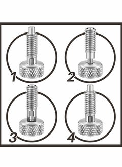 Y&D 2 Packs Hand Retractable Spring Plunger with Knurled Handle Stainless Steel Lock out M6 Type Quick Release Pins for Rolling Toolbox 1/4''-20 Thread Size 0.500'' Length Without Patch Silver  - Image 2