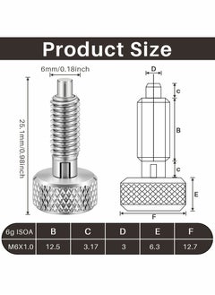 Y&D 2 Packs Hand Retractable Spring Plunger with Knurled Handle Stainless Steel Lock out M6 Type Quick Release Pins for Rolling Toolbox 1/4''-20 Thread Size 0.500'' Length Without Patch Silver  - Image 5
