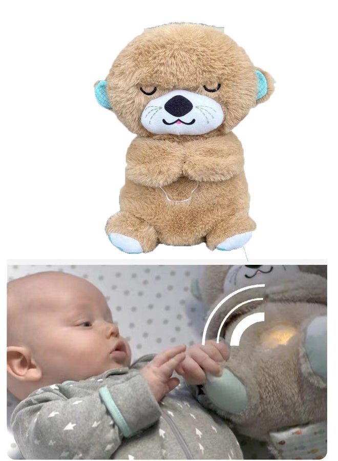 Breathable Bear Doll Brown- Cute Plush Musical Toy with 3 Lullabies, for Infants & Toddlers - Soft Fabric - 12-inch Cuddly Design, for Nursery Decor & Casual Cuddling for Newborns - Image 4