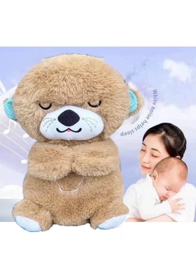Breathable Bear Doll Brown- Cute Plush Musical Toy with 3 Lullabies, for Infants & Toddlers - Soft Fabric - 12-inch Cuddly Design, for Nursery Decor & Casual Cuddling for Newborns - Image 5