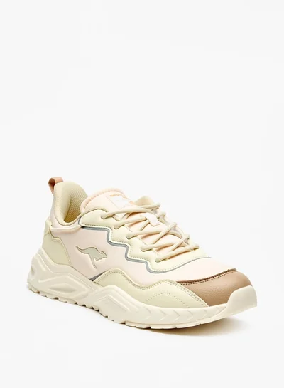 kangaROOS Women's Colourblock Sports Shoes with Lace-Up Closure