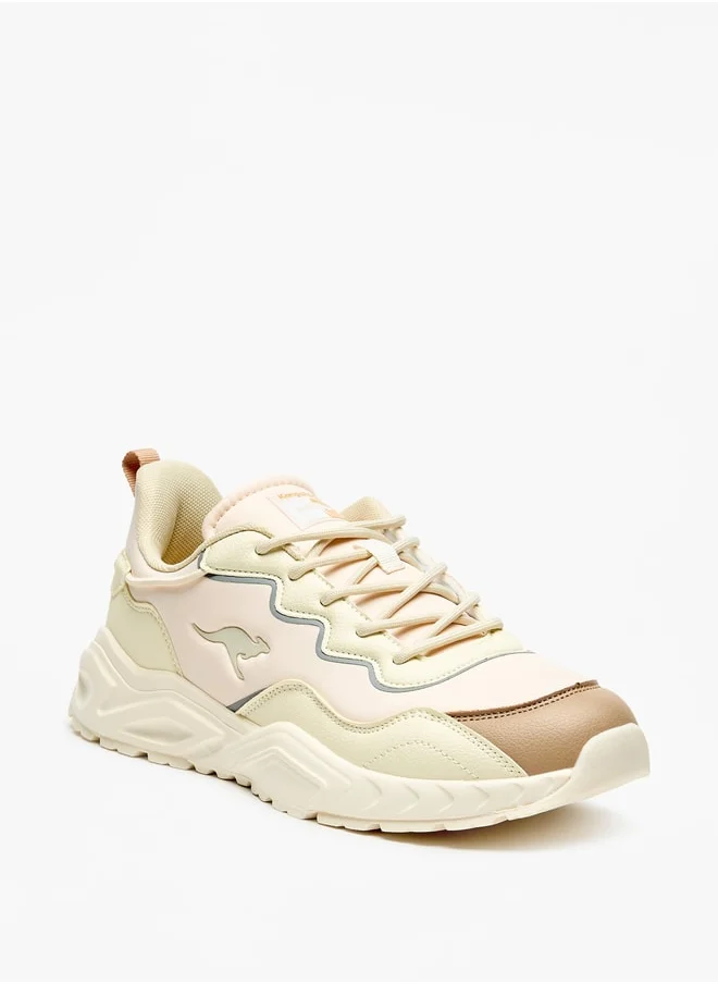 كانغاروس Women's Colourblock Sports Shoes with Lace-Up Closure