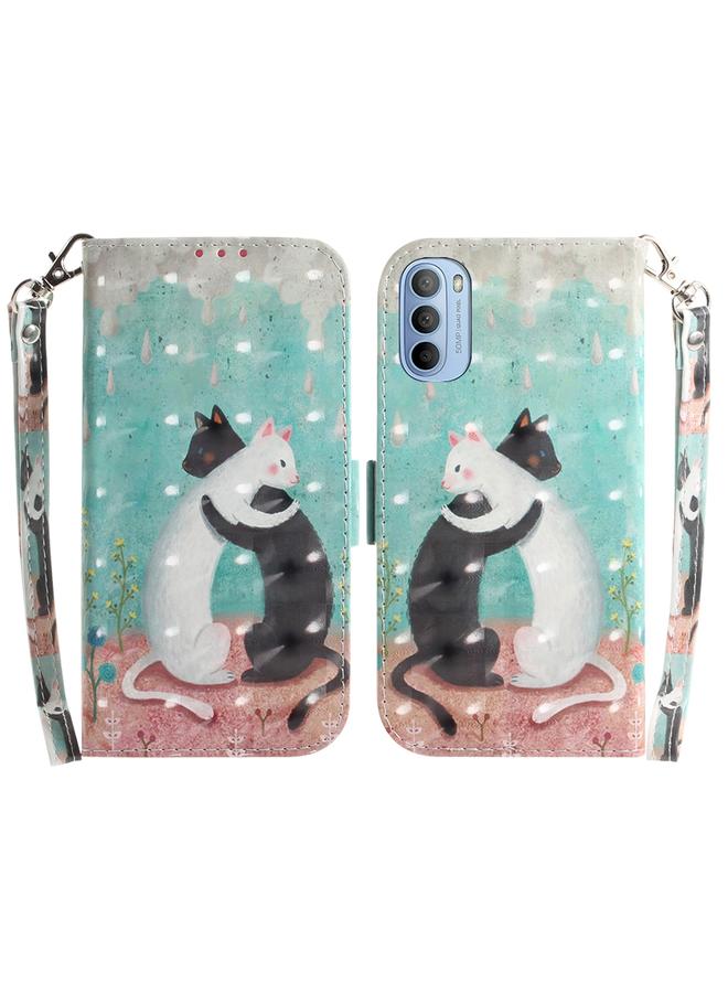 اس-توب جراب لهاتف Motorola Moto G31 / G41، جراب جلدي ثلاثي الأبعاد ملون أفقي قابل للطي - Image 1