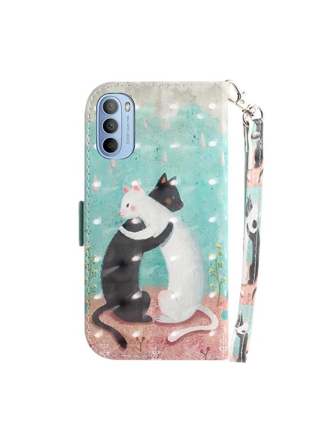 اس-توب جراب لهاتف Motorola Moto G31 / G41، جراب جلدي ثلاثي الأبعاد ملون أفقي قابل للطي - Image 3