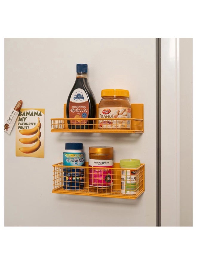 NeeMee Strong Magnetic Refrigerator Shelf Spice Organizer Creative Refrigerator Magnet Magnetic Side Kitchen Spice Rack - Image 2