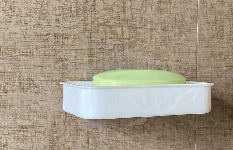 MorivaHomes Pack of 2 ABS Plastic Magic Sticker Series Self-Adhesive Waterproof Kitchen Bathroom Soap Holder | Soap Dish for Bathroom Assosories - Image 3