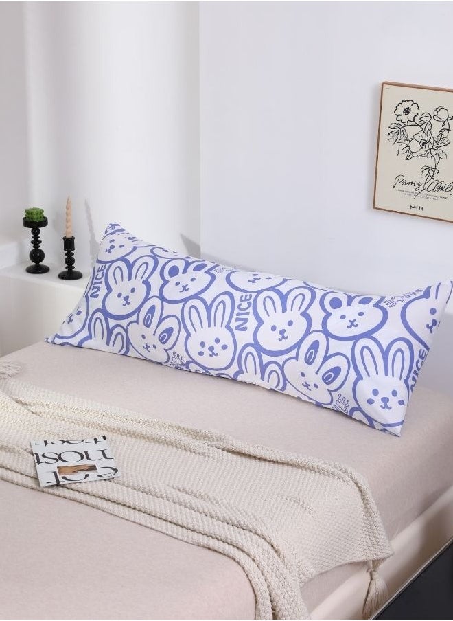 LUNA Home - 1 Pieces Long Body Pillowcase Cute Bunny Design Lavender - Image 1