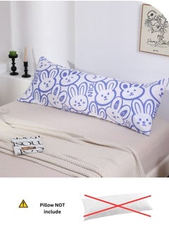 LUNA Home 1 Pieces Long Body Pillowcase Cute Bunny Design Lavender  - Image 5